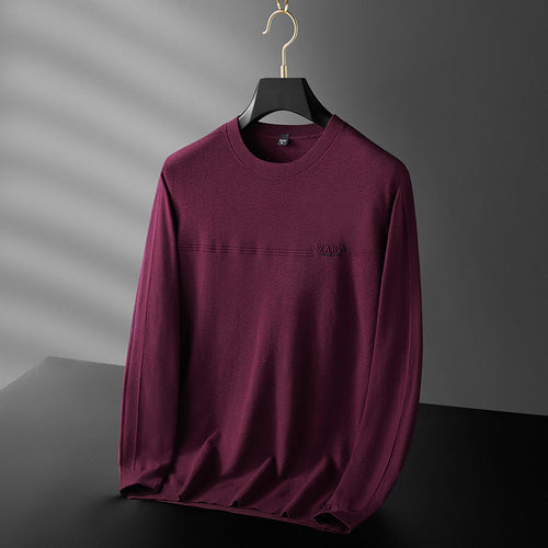 Men's Plus Size Round Neck Long Sleeve Knitted Sweater