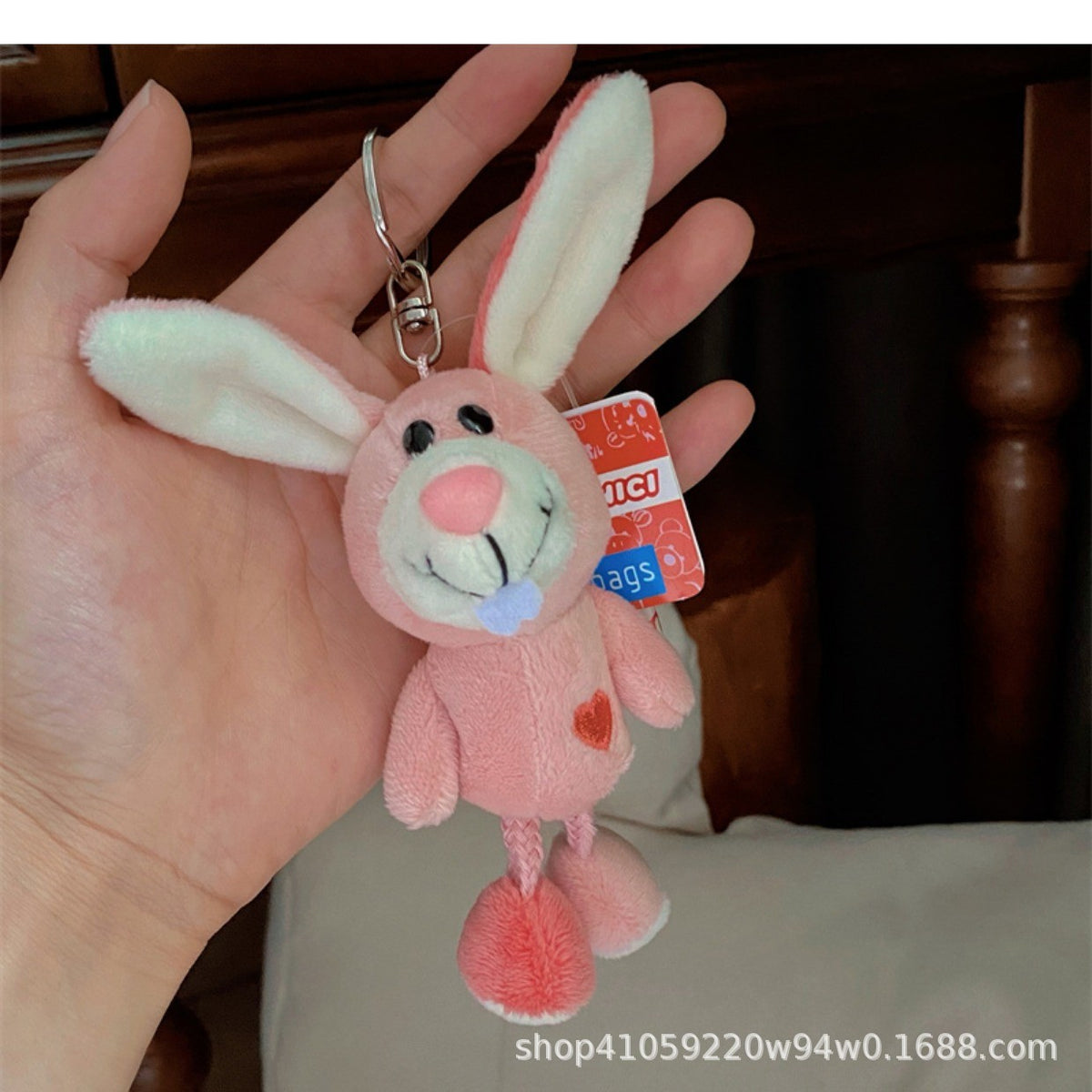 Cute Plush White Sheep Keychain Couple Pendant