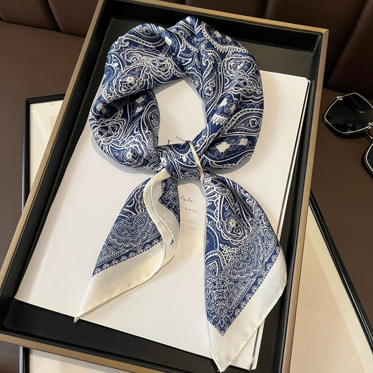 Vintage Silk Scarf - French Style 70cm Square Scarf