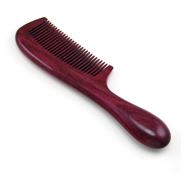 Natural Violet Comb with Thick Purple Wood Massage