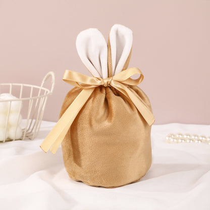 Velvet Bunny Ear Gift Bags for Easter Party Treats
