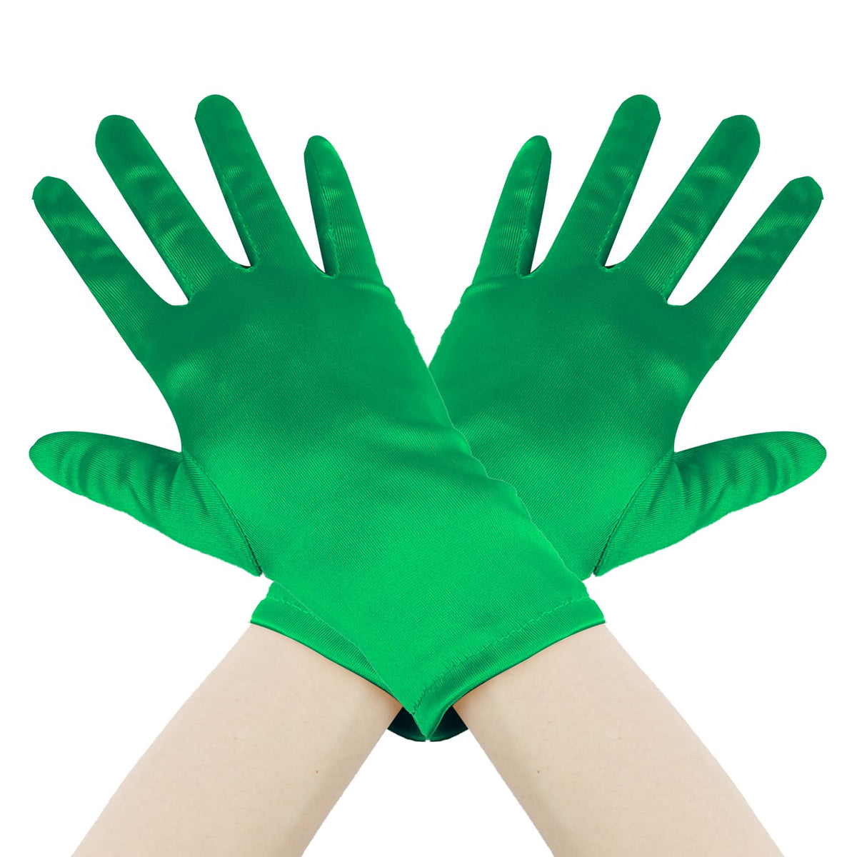 ItkFresh Opera Gloves Satin Gloves Green Gloves Women Costume Gloves for Women Green Gloves Womens Gloves Green Gloves Costume Green Satin Gloves 1920s Gloves