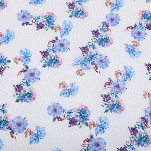Spring Summer Ladies Pajamas in Printed Crepe Fabric