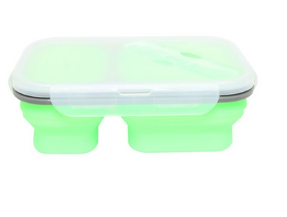 Rectangular Food Storage Container with 2 Compartments