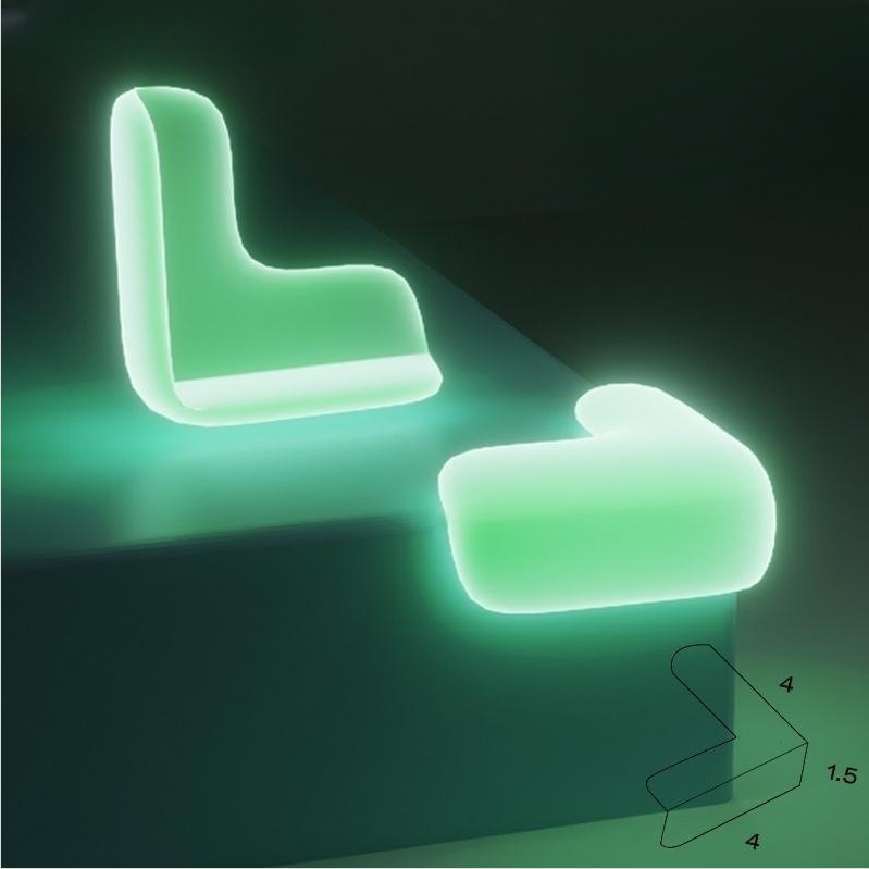 Transparent Glow-in-the-Dark Corner Protectors for Kids