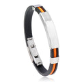 Titanium Steel Silicone Bracelet with Stainless Steel