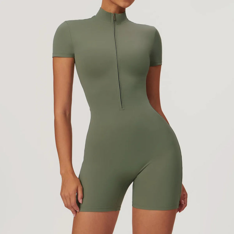 Zipper Yoga Jumpsuit for Women
