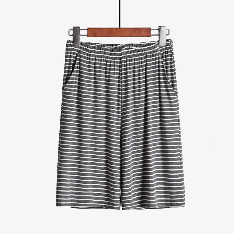 Plus Size Striped Loose Fitting Loungewear Shorts