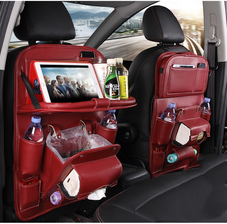 PU Leather Car Seat Back Organizer
