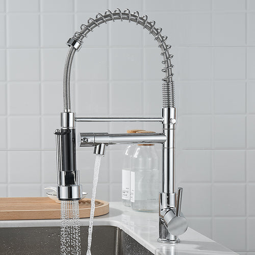 Brushed Nickel Dual-Function Kitchen Faucet
