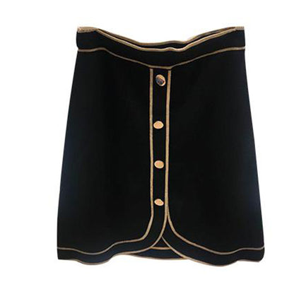 Color-Blocked Cardigan and Skirt Set for Women