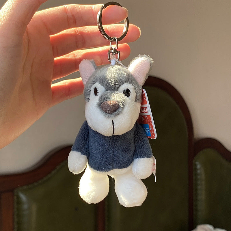 Cute Plush White Sheep Keychain Couple Pendant