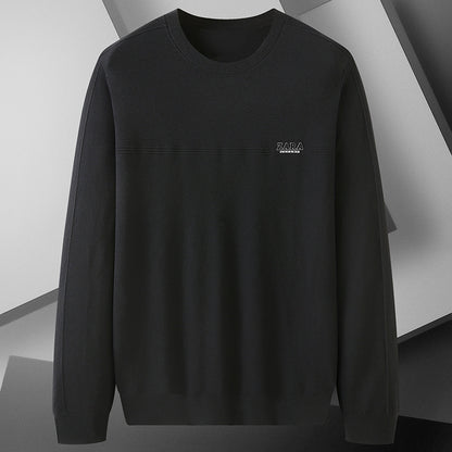 Men's Plus Size Round Neck Long Sleeve Knitted Sweater