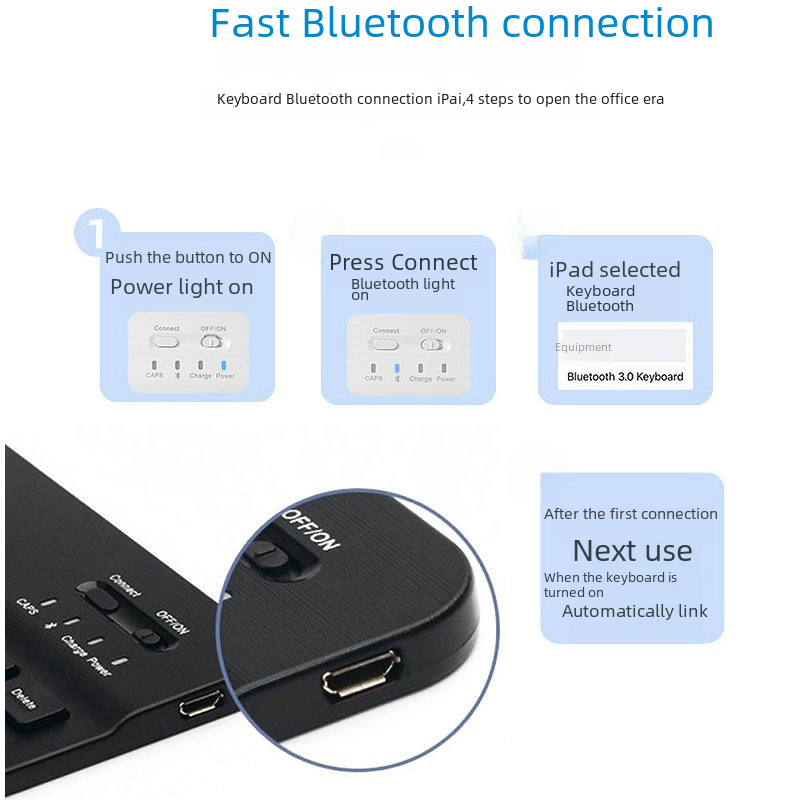 Wireless Bluetooth Backlit Keyboard & Mouse for iPad