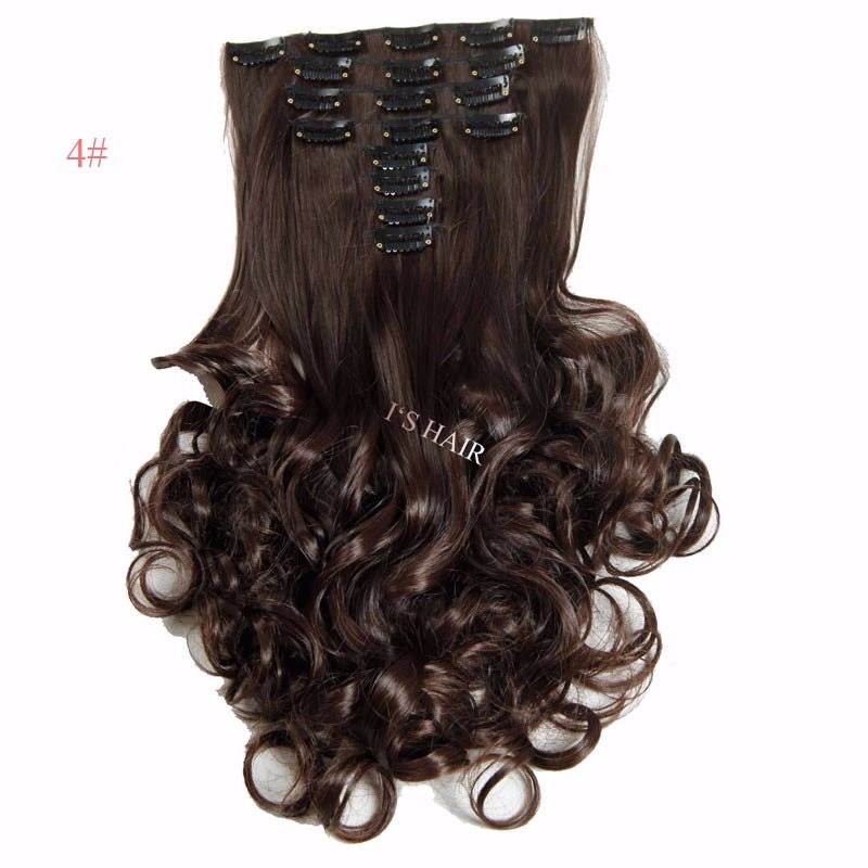 18-Piece Long Wavy Hair Extensions for Women