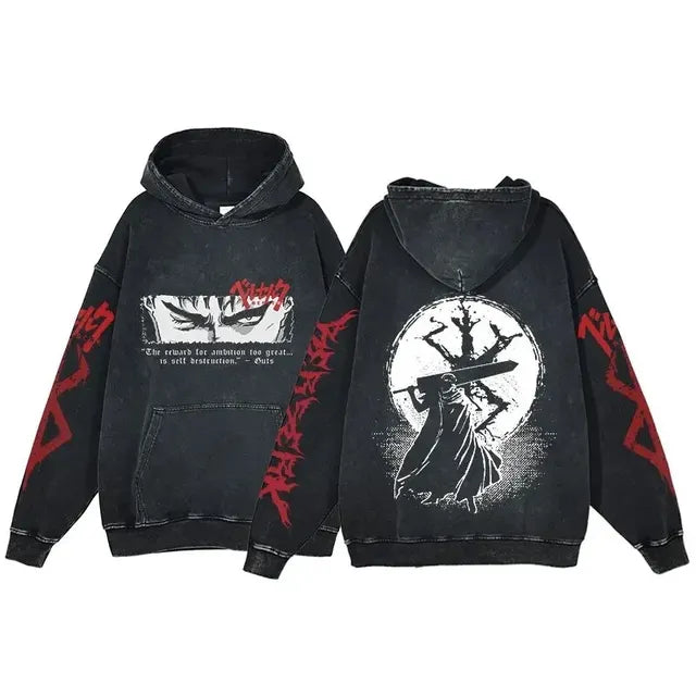 Customizable Retro Washed Cotton Oversized Hoodies