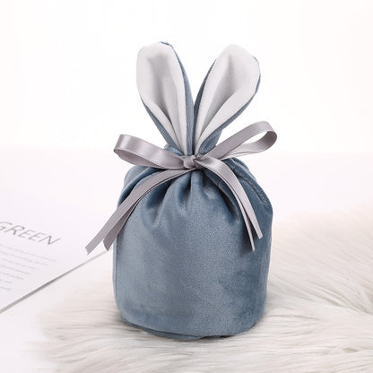 Velvet Bunny Ear Gift Bags for Easter Party Treats