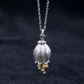 S925 Silver Flower Pendant Vintage Style Necklace