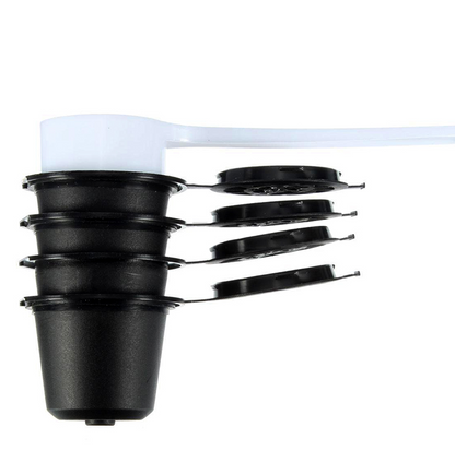 Reusable Coffee Capsule Set with Coffee Spoon (4 Pieces)