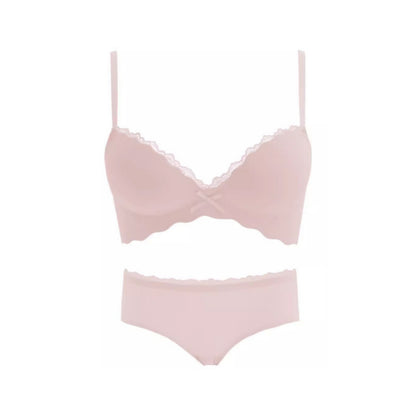 Seamless Push-Up Wireless Bra Set for Small Bust