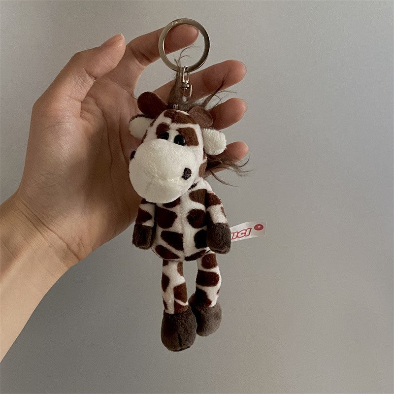 Cute Plush White Sheep Keychain Couple Pendant