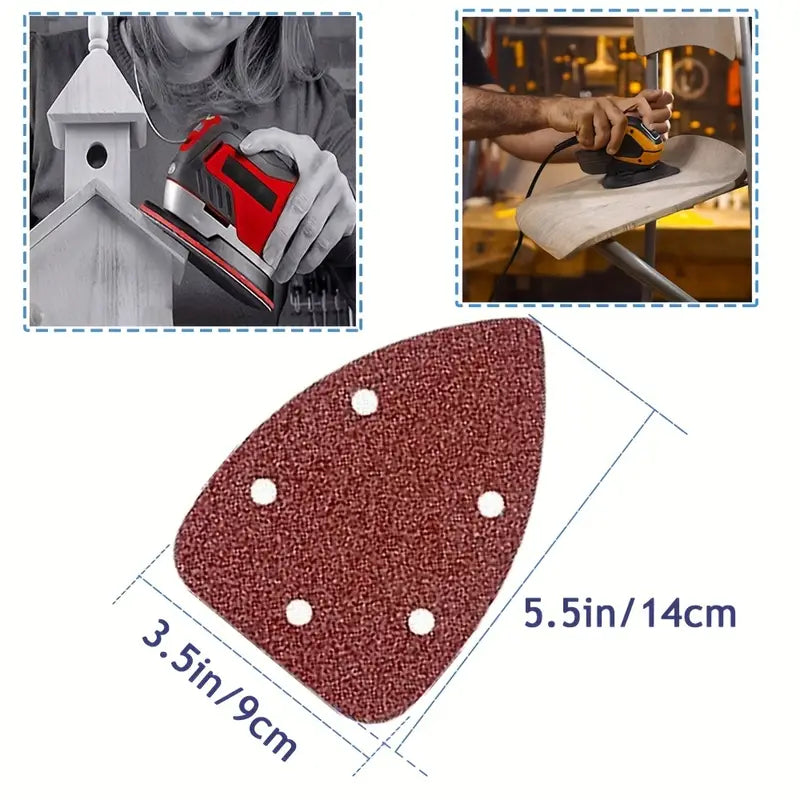 Triangle Sandpaper Polishing Sheets - 40mm x 90mm