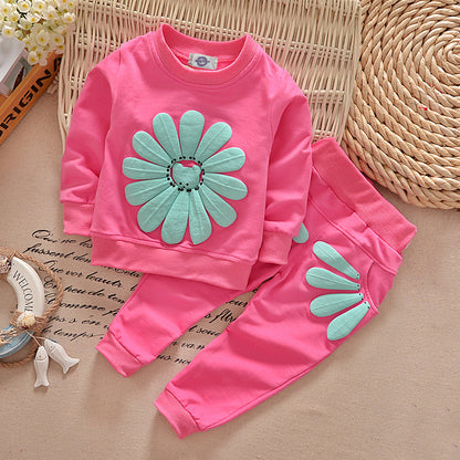 2020 Spring Autumn Floral Outfit Set for Girls