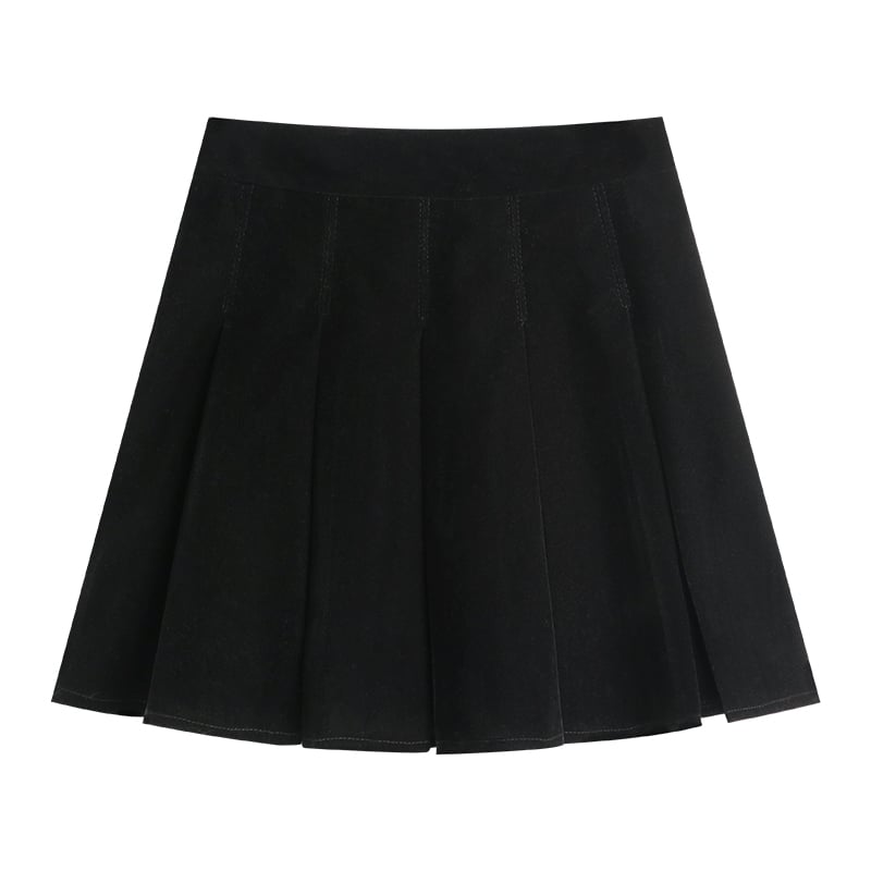 Western Style Shirt and Short Skirt Two-Piece Set