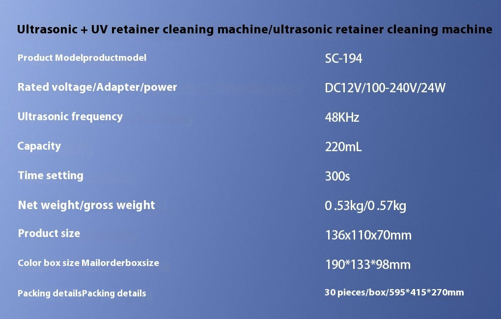 Ultrasonic Denture Cleaner