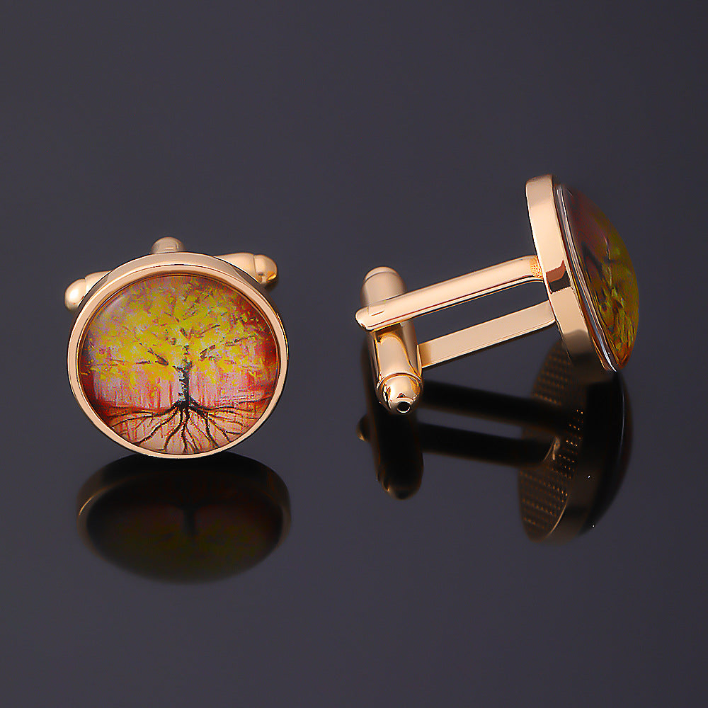 Men's Vintage Tree of Life Gemstone Cufflinks (Wholesale)