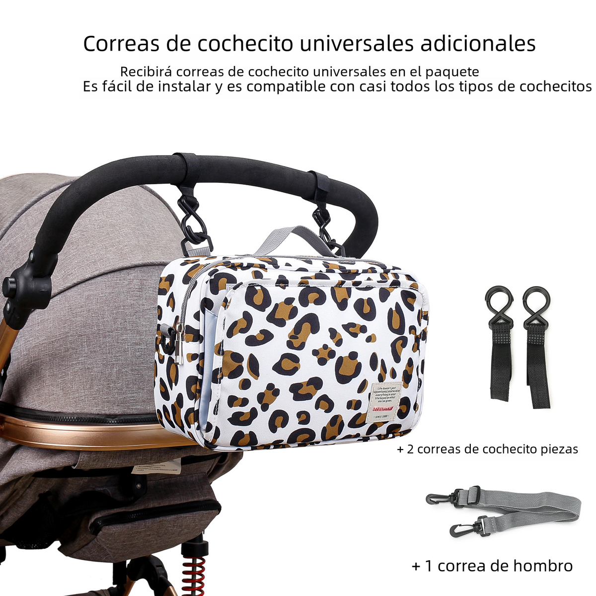 2022 Waterproof Baby Stroller Diaper Bag with Print