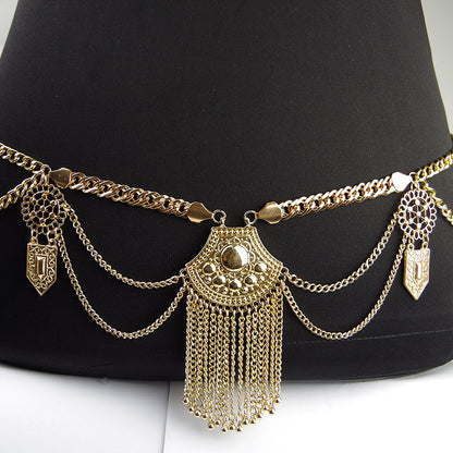 Exaggerated Alloy Body Chain for Beach Bikini
