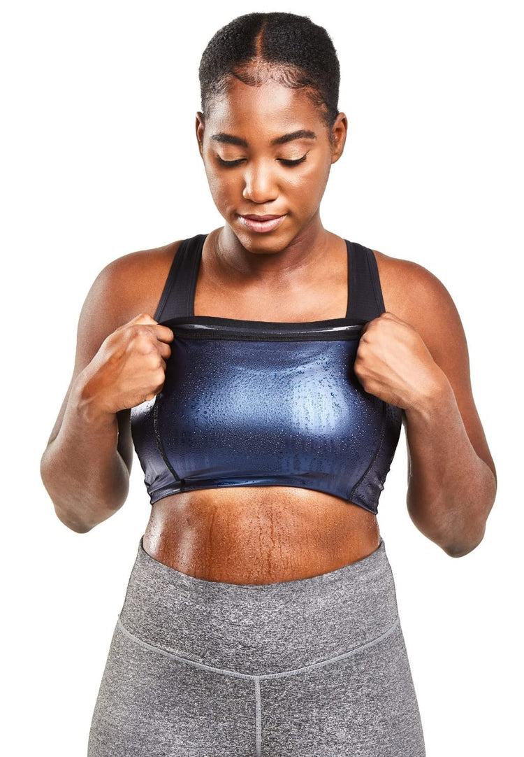Sweat Shaper Racer Tank: Compression Racerback Top for Women Slimming Tank Top Premium Body Shaper Sauna Racerback Tank Black