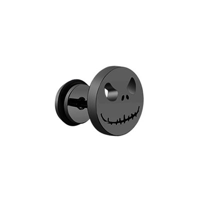 Titanium Steel Skull Stud Earrings for Men