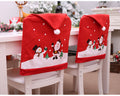 Christmas Non-Woven Fabric Chair Covers with Snowman Design