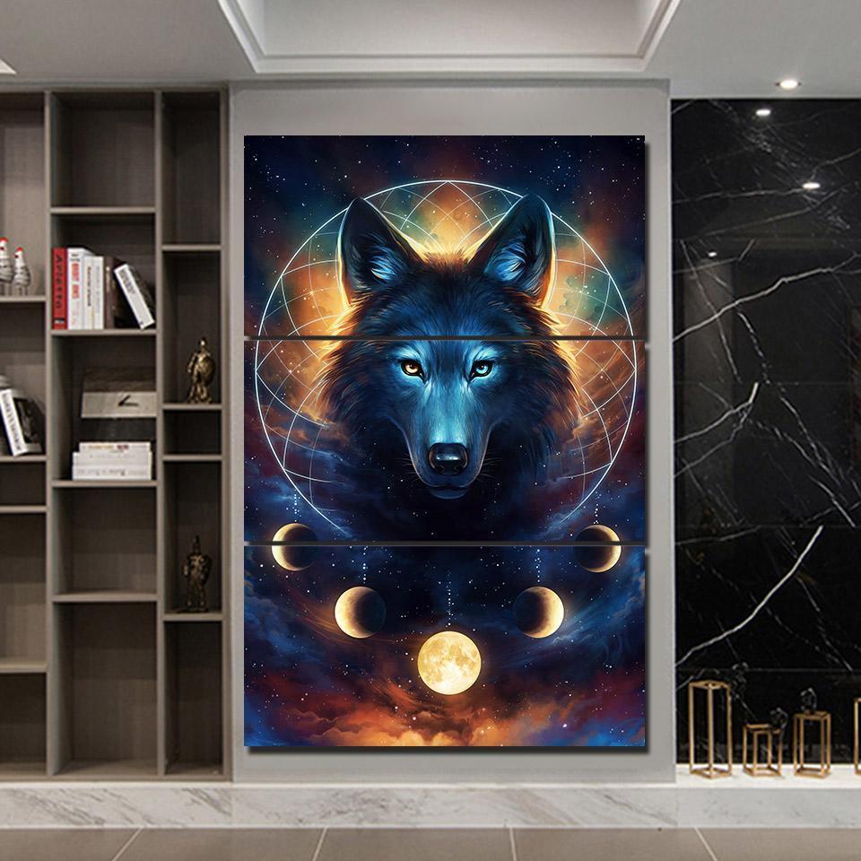 3-Piece Canvas Wall Art - Wolf Decor