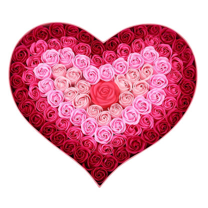 Gradient LED Heart-Shaped Soap Rose Gift Box