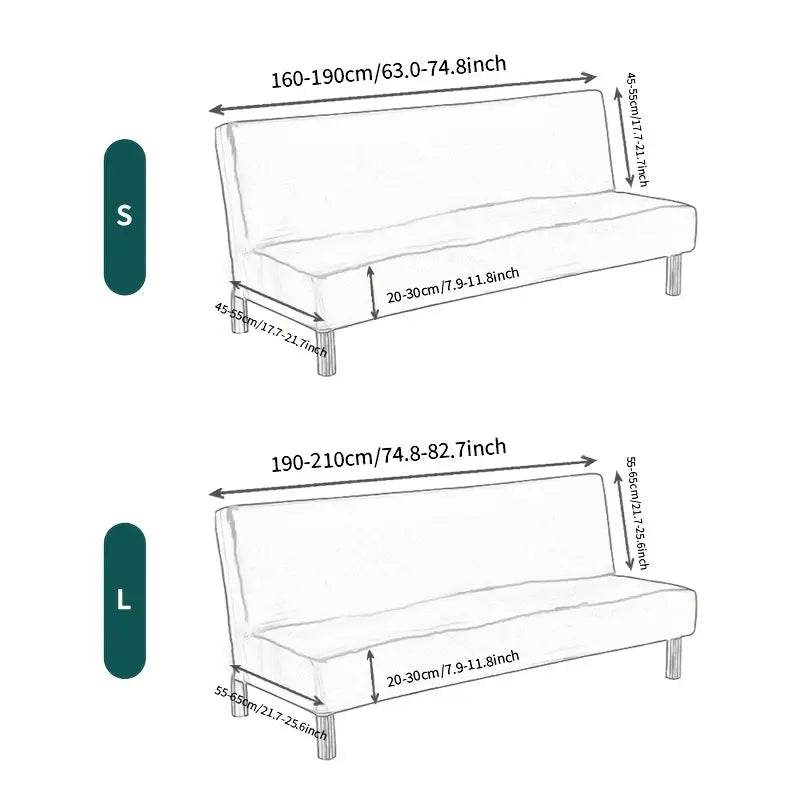 Elastic Futon Cover for Sleeper Sofa, Machine Washable