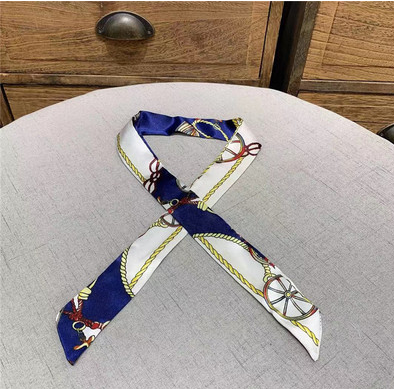 Silk Scarf for Women - Brand Scarf and Bag Ribbon
