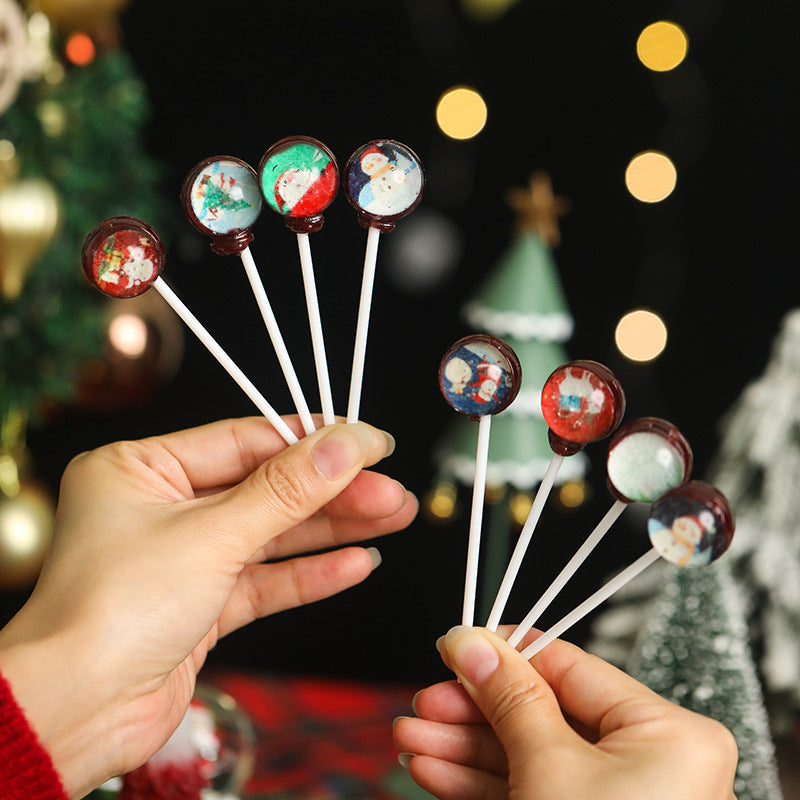 Creative Christmas Candy Star Lollipops Gift for Friends
