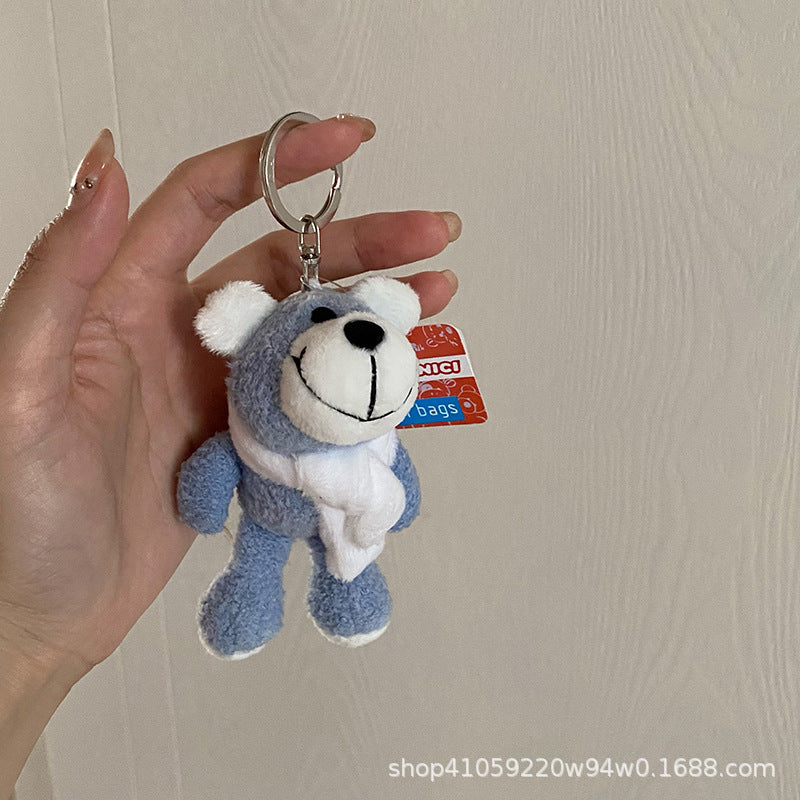 Cute Plush White Sheep Keychain Couple Pendant