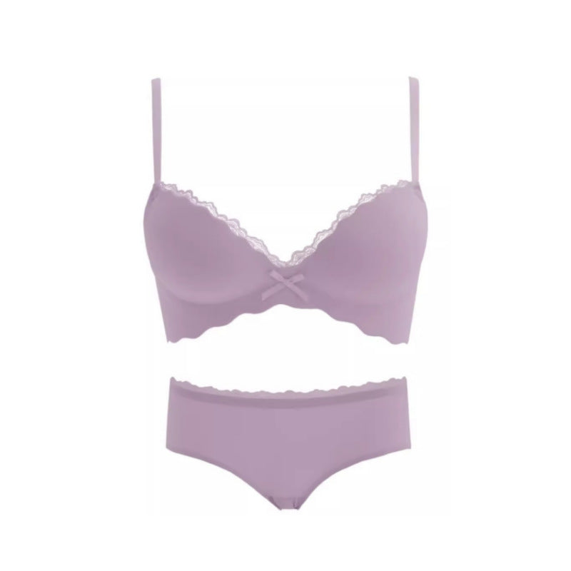 Seamless Push-Up Wireless Bra Set for Small Bust