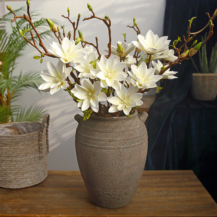 Elegant PU Magnolia Faux Flowers for Home Decor