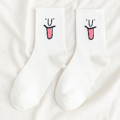 Colorful Korean Harajuku Men's Funny Cotton Socks