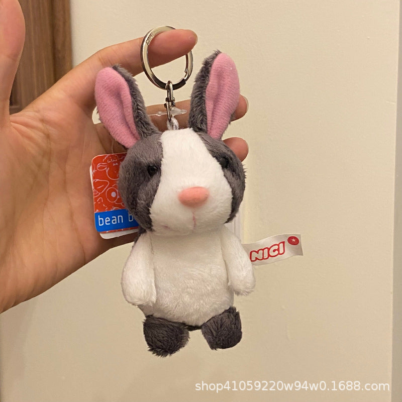 Cute Plush White Sheep Keychain Couple Pendant