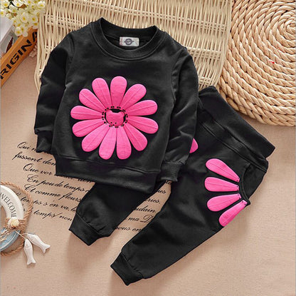 2020 Spring Autumn Floral Outfit Set for Girls