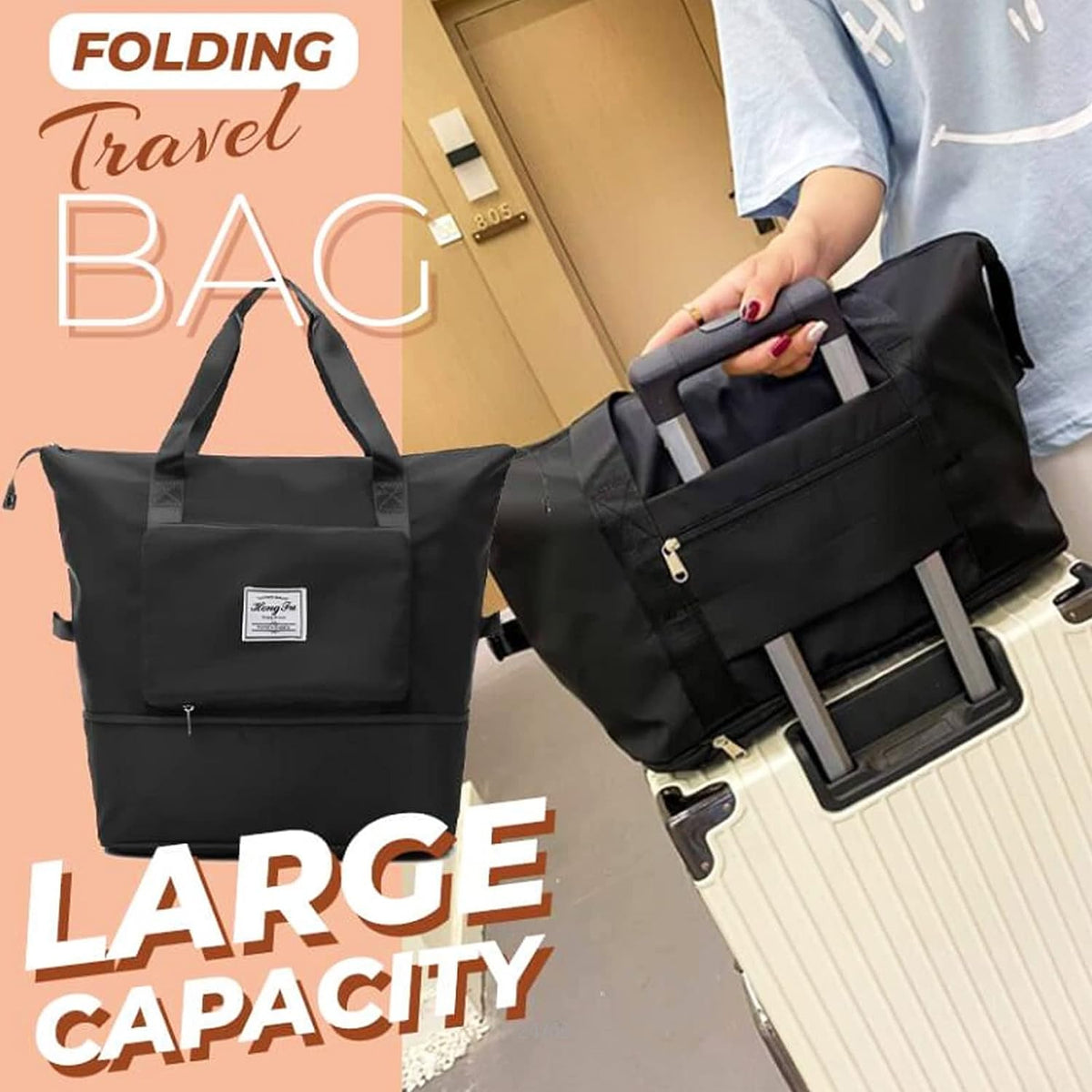 Large-capacity Women's Trolley Bag for Travel and Fitness