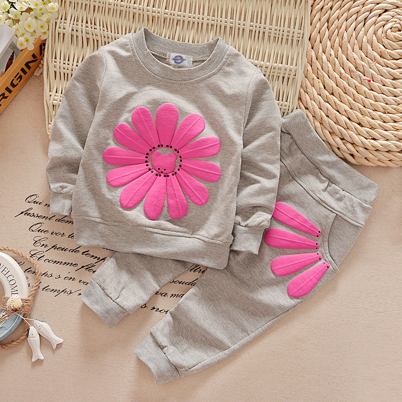 2020 Spring Autumn Floral Outfit Set for Girls