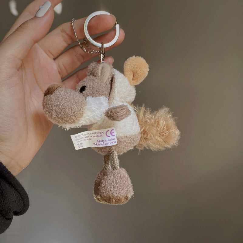 Cute Plush White Sheep Keychain Couple Pendant