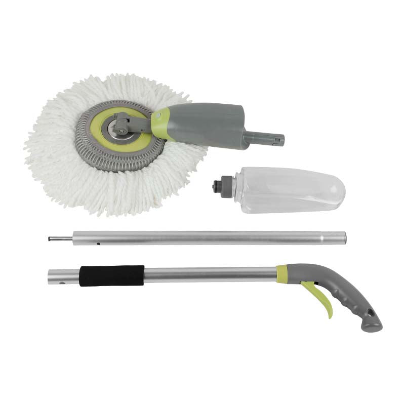 360° Rotating Spray Mop with Aluminum Alloy Bucket